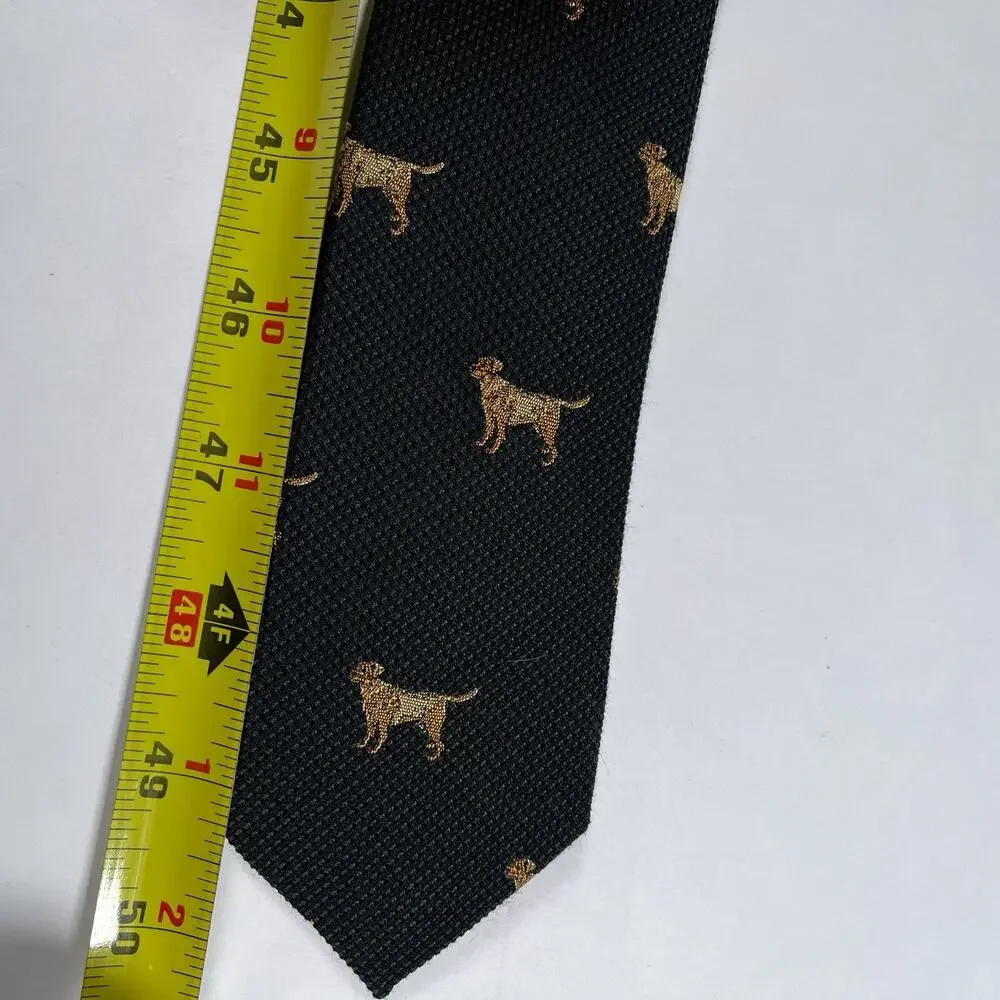 Vineyard Vines Boys Necktie Lot Whale Dog Golden Retriever Wool Silk One NWT